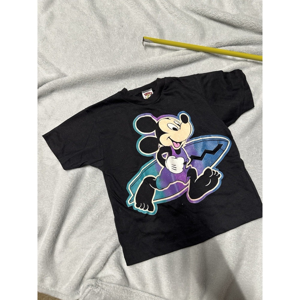 Vintage 80s 90s surfing Mickey Mouse Disney by Jog Togs  surf USA Shirt S 5 7